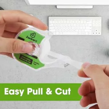 JWOWO Invisible Tape with Dispenser, Home Office Supplies and Back to School Supplies for College and Classrooms, Matte Finish, 3/4 in x 650 in, 12 Pack