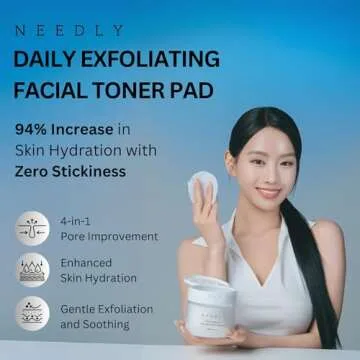 Needly Daily Toner Pads – Exfoliating Facial Pads with BHA & PHA for Pore Tightening