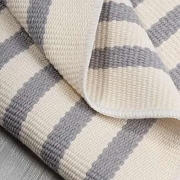 Breezsisan Striped Rug for Porch or Entryway 3'x5'