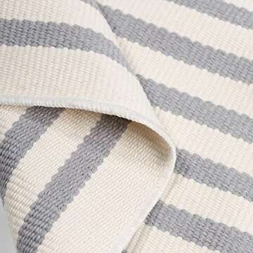 Breezsisan Striped Rug for Porch or Entryway 3'x5'
