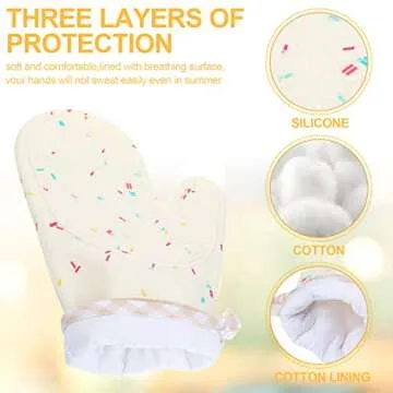 Didaey Set of 2 Heat Resistant Silicone Oven Mitts