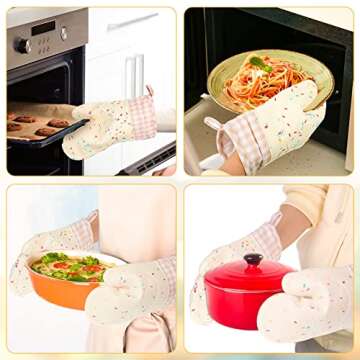 Didaey Set of 2 Heat Resistant Silicone Oven Mitts
