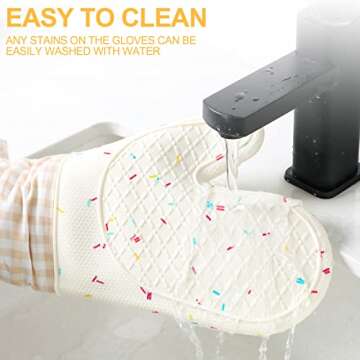 Didaey Set of 2 Heat Resistant Silicone Oven Mitts