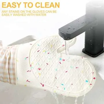 Didaey Set of 2 Heat Resistant Silicone Oven Mitts