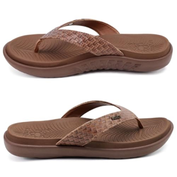 Comfortable KuaiLu Flip Flops for Women With Arch Support