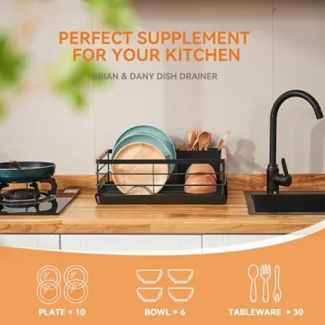 Stylish BRIAN & DANY Dish Drying Rack for Compact Kitchens