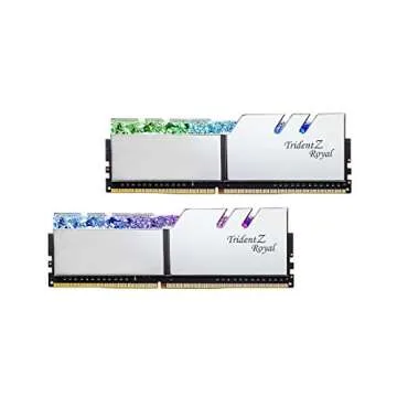 G.SKILL Trident Z Royal Series (Intel XMP) DDR4 RAM 64GB (2x32GB) 3600MT/s CL18-22-22-42 1.35V Desktop Computer Memory UDIMM - Silver (F4-3600C18D-64GTRS)