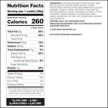 Quest White Chocolate Macadamia Protein Cookie - 15g Protein, Low Carb