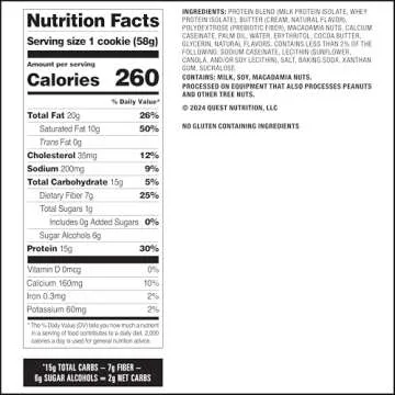 Quest White Chocolate Macadamia Protein Cookie - 15g Protein, Low Carb