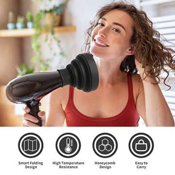 Travel Hair Dryer Diffuser from Segbeauty - Collapsible and Portable for Perfect Curls