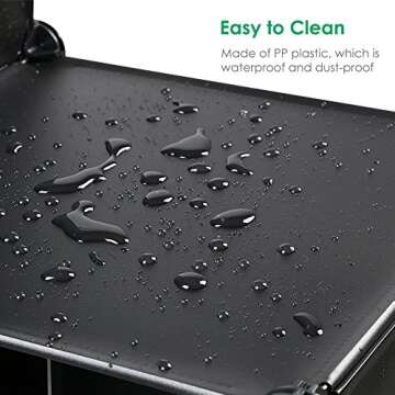 TomCare Cube Storage Organizer 6-Cube Closet Organizer Storage Shelves DIY Storage Cubes Organizer Cabinet Book Shelf for Bedroom Living Room Office, Black