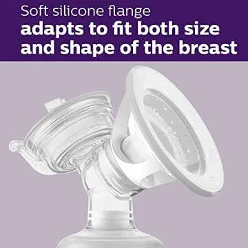 Philips AVENT Double Electric Breast Pump Advanced, with Natural Motion Technology, with Clear Natural Response Baby Bottles, White Pump, Gray Bag, Pouch, and Belt, SCF394/62