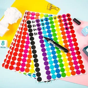 Boao Round Dot Stickers 2800 Pieces for Organizing Needs