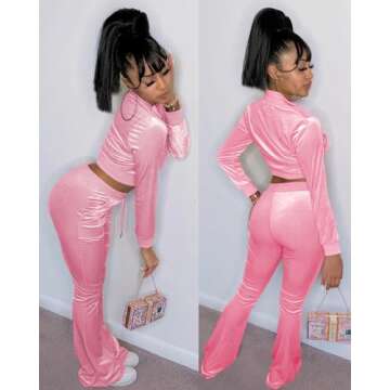 FIVCAT Velvet 2 Piece Jogger Set Stylish Comfort