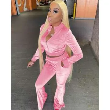 FIVCAT Velvet 2 Piece Jogger Set Stylish Comfort