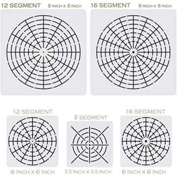 5 Pieces Mandala Dot Painting Tool Stencils Template Set, 8/12/16 Segment Creative Mandala Stencils ...