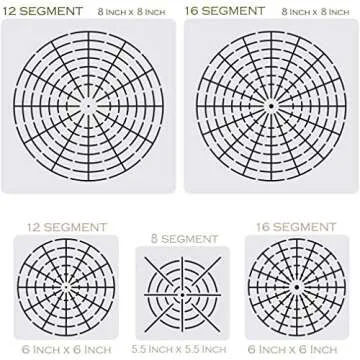 5 Pieces Mandala Dot Painting Tool Stencils Template Set, 8/12/16 Segment Creative Mandala Stencils ...