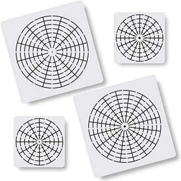5 Pieces Mandala Dot Painting Tool Stencils Template Set, 8/12/16 Segment Creative Mandala Stencils Reusable Painting Stencils for DIY Painting Art Projects