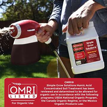 Raw Organic Soil Conditioner- Root Hume- Simple Grow Solutions- Natural Plant & Lawn Treatment- Nutrient Food Enhancer- Concentrated Liquid Humic/ Fulvic- Grass, Tomatoes, Citrus, Flowers, Vegetables