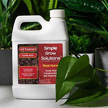 Raw Organic Soil Conditioner- Root Hume- Simple Grow Solutions- Natural Plant & Lawn Treatment- Nutrient Food Enhancer- Concentrated Liquid Humic/ Fulvic- Grass, Tomatoes, Citrus, Flowers, Vegetables