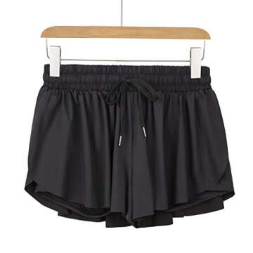 Flowy Athletic Shorts for Women Gym Yoga Workout Running Sweat Short Pants Spandex Butterfly Tennis ...