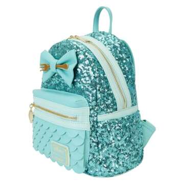 Loungefly Disney The Little Mermaid Sequins Collection Mini-backpack, Amazon Exclusive