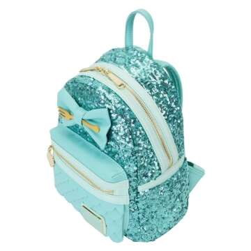 Loungefly Disney The Little Mermaid Sequins Collection Mini-backpack, Amazon Exclusive