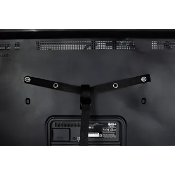 Mount It! TV Safety Straps For Child and Baby Proofing, Anti Tip Prevention and Earthquake Protection, Heavy Duty Metal Connectors, Secures to TV Stand and Walls, Black