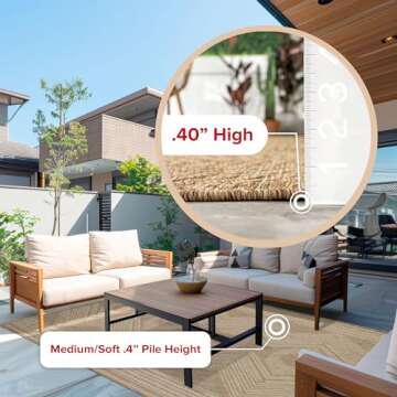 nuLOOM 7' x 9' Outdoor Tribal Geometric Area Rug, Stain Resistant, Weather Resistant, High Traffic, Patio, Balcony, Outside, Ranya Light Brown