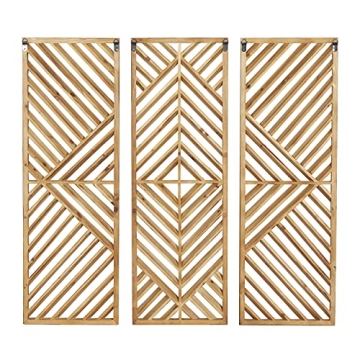 Geometric Wood Wall Decor Set of 3 | Stylish Home Art
