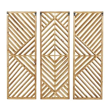 Geometric Wood Wall Decor Set of 3 | Stylish Home Art