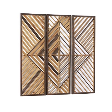 Geometric Wood Wall Decor Set of 3 | Stylish Home Art