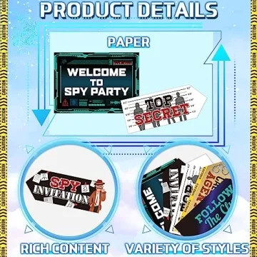 Spy Party Sign Set: 20 Unique Decorations for Every Spy Lover