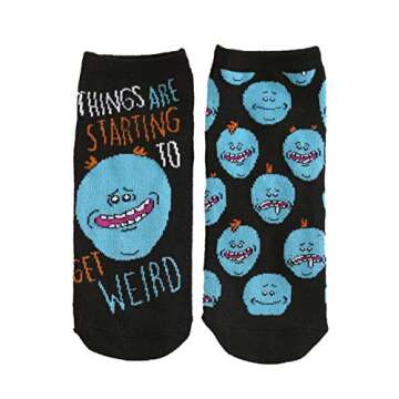 Rick and Morty Characters 5 Pair Pack Lowcut Womens Socks Standard