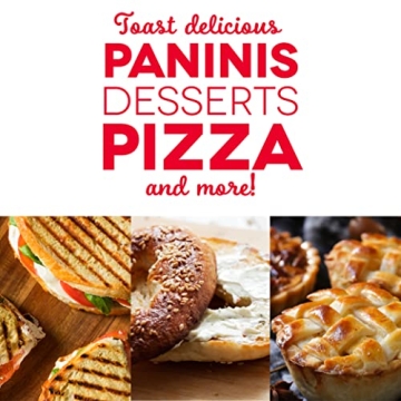 DASH Mini Toaster Oven Cooker for Bread, Bagels, Cookies, Pizza, Paninis & More with Baking Tray, Rack, Auto Shut Off Feature - Pink