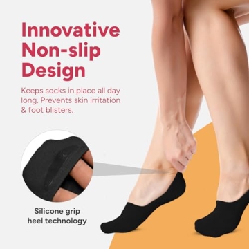 Eedor Women’s No Show Socks – Non-Slip & Comfortable