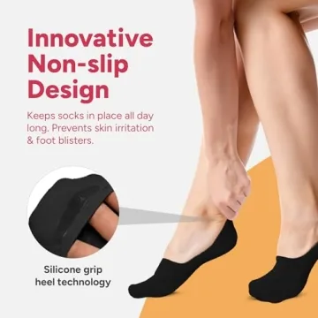 Eedor Women’s No Show Socks – Non-Slip & Comfortable