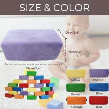 Wonder Space Plush Foam Blocks for Kids - Safe Stacking Fun!