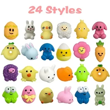 72 PCS QINGQIU Easter Mochi Squishies for Kids