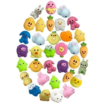 72 PCS QINGQIU Easter Mochi Squishies for Kids