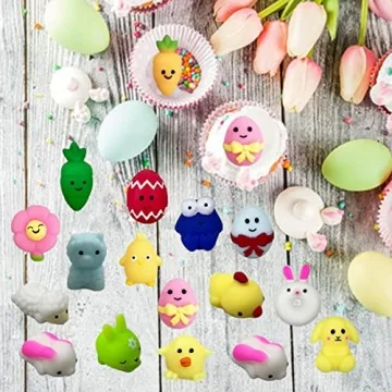 72 PCS QINGQIU Easter Mochi Squishies for Kids