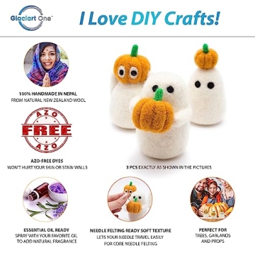 GLACIART ONE Felt Ghost Decorations for Halloween Fun