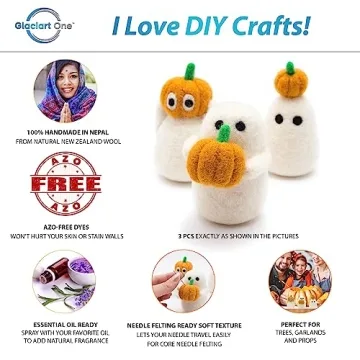 GLACIART ONE Felt Ghost Decorations for Halloween Fun
