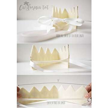 California Tot Girls' Fairy Princess Felt Lace Gem Crown Tiara (Fairy Crown)