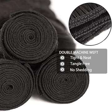 Beauty Queen Brazilian Human Hair Bundles Body Wave (20 22 24 26 Inch) 10A Bundles Human Hair 100% Unprocessed Weave 4 Bundles Virgin Human Long Hair Natural Color Hair Extensions