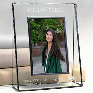 Graduation Picture Frames Personalized Class of 2024 College High School Middle Graduate J Devlin Pic 319 EP500 (5x7 Vertical)