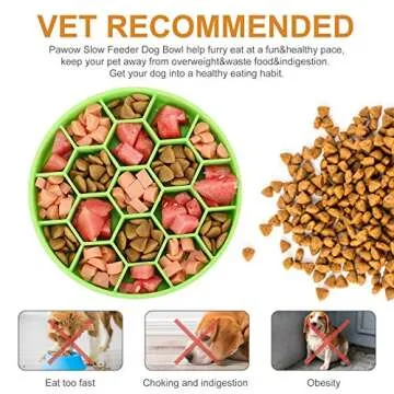 Pawow Silicone Slow Feeder Dog Bowl with Suction Cup