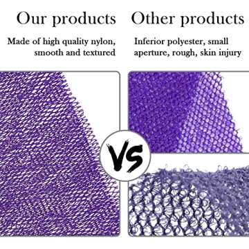 2 Pieces African Net Sponge Exfoliating Net African Body Scrubber Bath Rag Washcloth Towel Shower Bo...