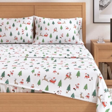 Ultra-Soft Christmas Flannel Sheet Set - Great Bay Home