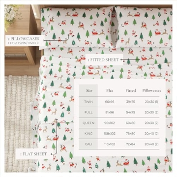 Ultra-Soft Christmas Flannel Sheet Set - Great Bay Home